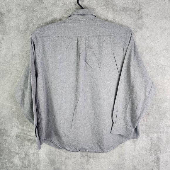 Mens Gray Roundtree & Yorke Shirt Button Down Long Sleeve 100% Cotton Size XL - Picture 4 of 7